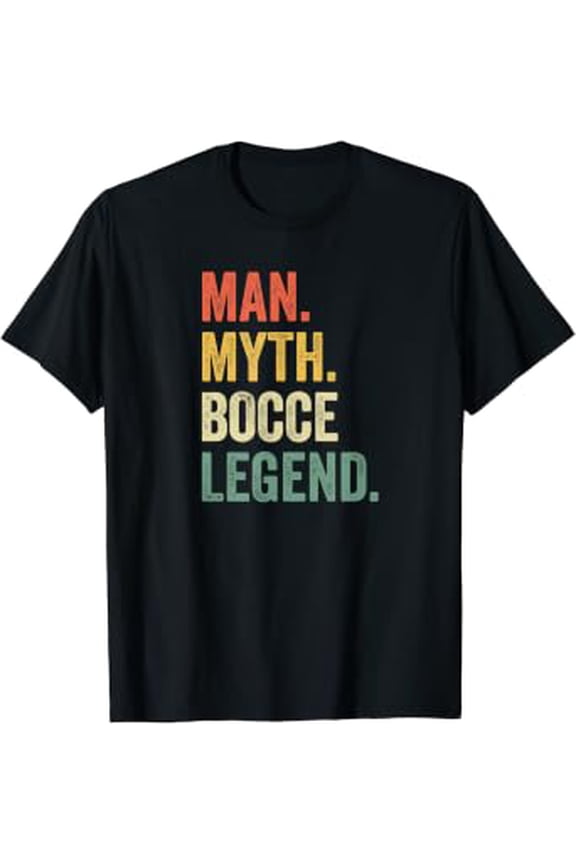 Mens Man Myth Bocce Legend Bocce Ball Player Dad Vintage T-Shirt