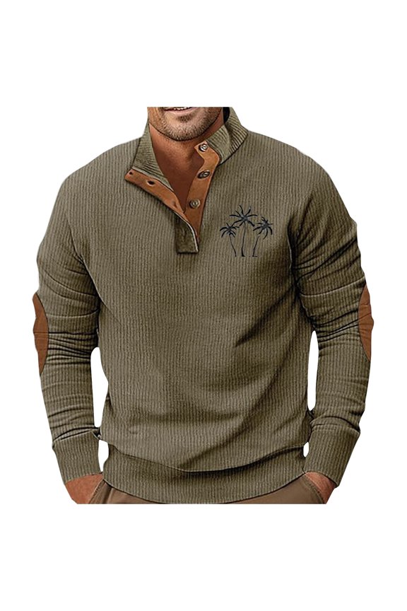 Mens Man Spring Autumn Winter Outdoor Casual Fashion Trend Hoodless Sweatshirt Clothes