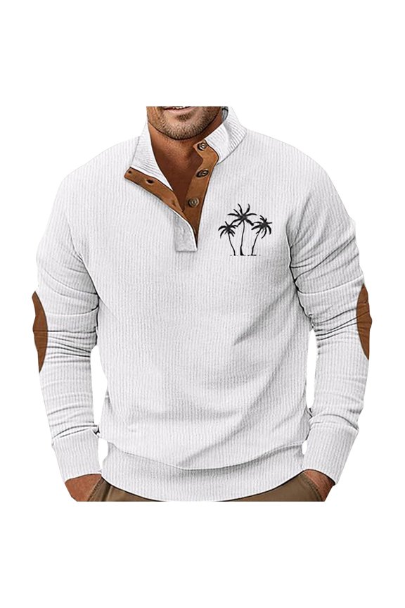 Mens Man Spring Autumn Winter Outdoor Casual Fashion Trend Hoodless Sweatshirt Clothes