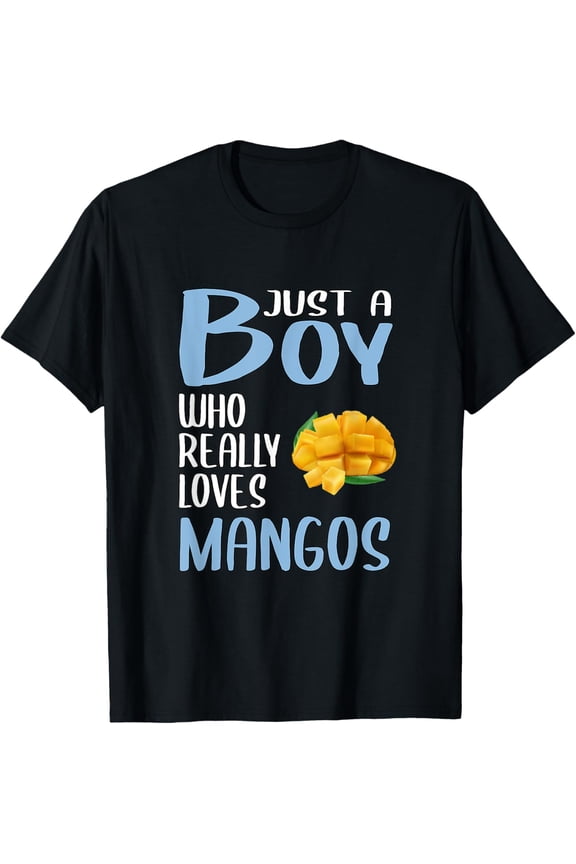 Mens Mango Gift Just A Boy Who Really Loves Mangos T-Shirt