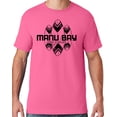 thumbnail image 1 of Mens Manu Bay Surf Company BLACK SURFBOARDS T-shirt, Medium Neon Pink, 1 of 2