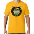 thumbnail image 1 of Mens Manu Bay Surf Company CIRCLE SURFING T-shirt, Medium Gold, 1 of 3