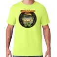 thumbnail image 1 of Mens Manu Bay Surf Company CIRCLE SURFING T-shirt, Small Safety Green, 1 of 3