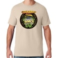 thumbnail image 1 of Mens Manu Bay Surf Company CIRCLE SURFING T-shirt, Small Sandstone, 1 of 3
