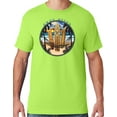 thumbnail image 1 of Mens Manu Bay Surf Company JUST CHILL SURFING T-shirt, Medium Neon Green, 1 of 3