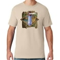 thumbnail image 1 of Mens Manu Bay Surf Company SURF LIGHTHOUSE T-shirt, Small Sandstone, 1 of 3