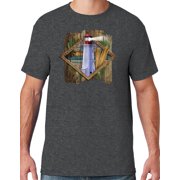 Mens Manu Bay Surf Company SURF LIGHTHOUSE T-shirt, XL Black Heather