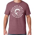 thumbnail image 1 of Mens Manu Bay Surf Company WHITE BARREL SURFER T-shirt, 2XL Vintage Heather Maroon, 1 of 3