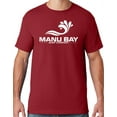 thumbnail image 1 of Mens Manu Bay Surf Company WHITE LOGO T-shirt, 3XL Crimson Red, 1 of 2