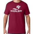 thumbnail image 1 of Mens Manu Bay Surf Company WHITE LOGO T-shirt, Medium Cardinal Red, 1 of 2