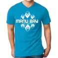 thumbnail image 1 of Mens Manu Bay Surf Company WHITE SURFBOARDS Surfer T-shirt, Medium Light Turquoise, 1 of 3