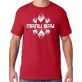 thumbnail image 1 of Mens Manu Bay Surf Company WHITE SURFBOARDS T-shirt, Large True Red, 1 of 2