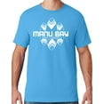 thumbnail image 1 of Mens Manu Bay Surf Company WHITE SURFBOARDS T-shirt, Medium Aqua Blue, 1 of 2
