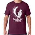 thumbnail image 1 of Mens Manu Bay Surf Company WHITE SURFING PINEAPPLE T-shirt, XL Maroon, 1 of 2