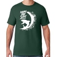 thumbnail image 1 of Mens Manu Bay Surf Company WHITE SURFING SHARK T-shirt, Medium Forest Green, 1 of 2