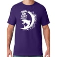 thumbnail image 1 of Mens Manu Bay Surf Company WHITE SURFING SHARK T-shirt, XL Deep Purple, 1 of 2
