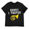 thumbnail image 1 of Mens Marching Band Funny French Horn T-Shirt Black, 1 of 5