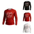 thumbnail image 1 of Mens Mardi Gras Shirts, Long Sleeve Crewneck T-Shirt with Classic Carnival Print (S-3XL), 1 of 5