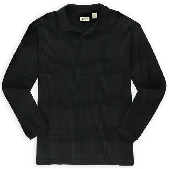 Mens Marled Grid Henley Sweater