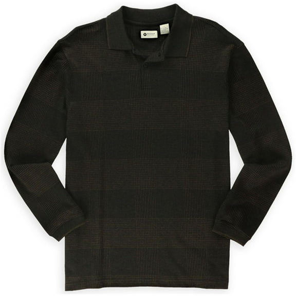 Mens Marled Grid Henley Sweater
