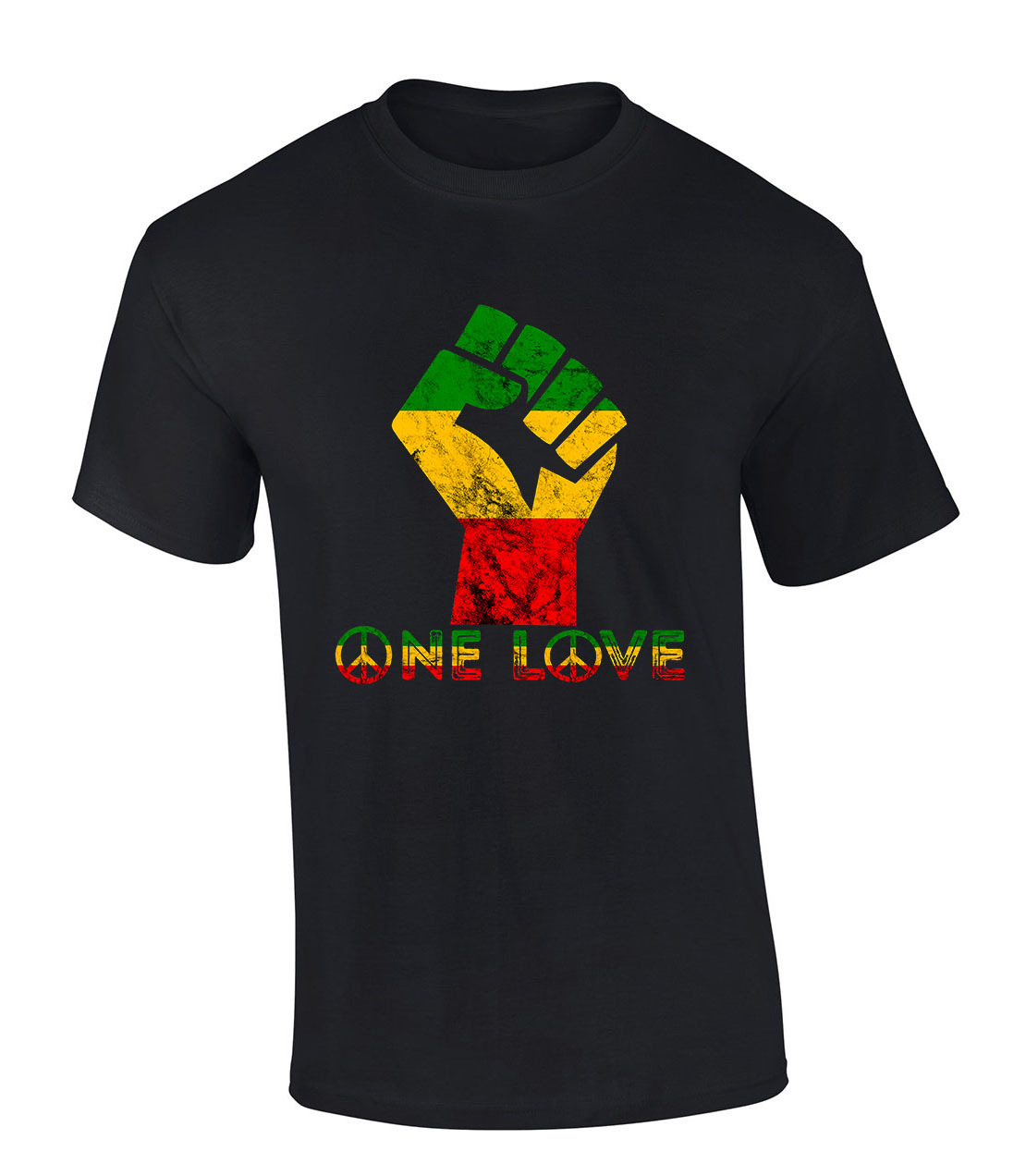 Urban Backwoods Jamaica T-Shirt Uomo - Teschio Bandiera Giamaica - 100% Cotone