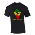 thumbnail image 1 of Mens Marley Tshirt One Love Peace Sign Fist Rasta Flag Short Sleeve T-shirt-Black-medium, 1 of 1