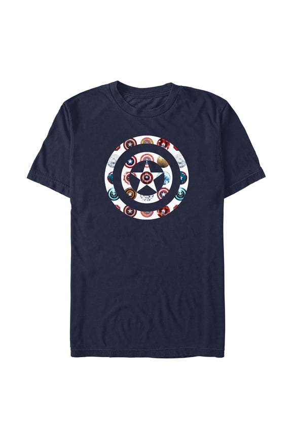 Mens Marvel Cap Shields Logo T Shirt