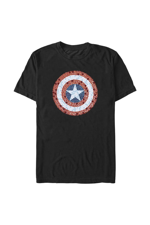 Mens Marvel Colorful Shields Logo T Shirt
