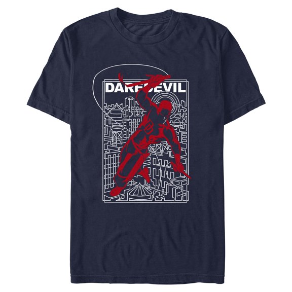 Mens Marvel: Daredevil City Outline Daredevil T Shirt