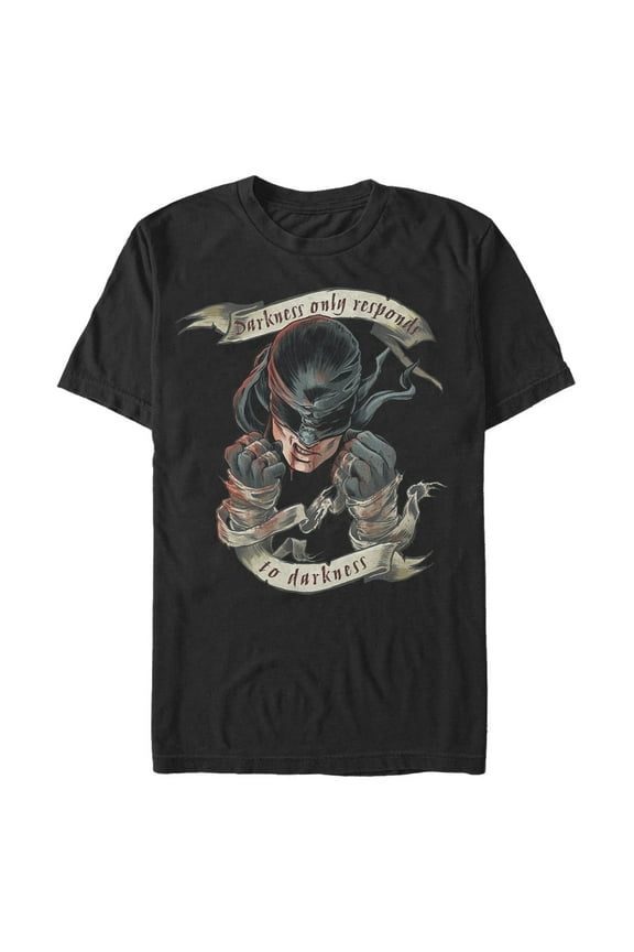 Mens Marvel: Daredevil Darkness Only Responds to Darkness T Shirt