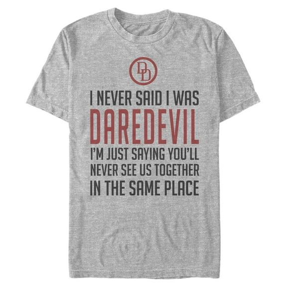 Mens Marvel: Daredevil I Never Said I Was Daredevil Quote T Shirt