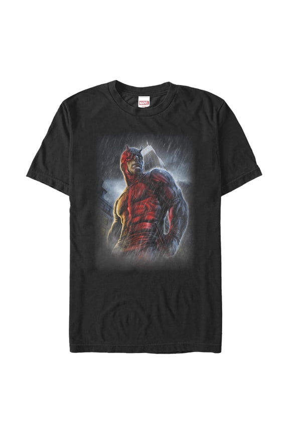Mens Marvel: Daredevil Rain Poster T Shirt