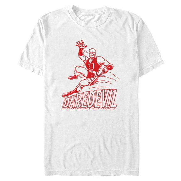 Mens Marvel: Daredevil Red Old School Sketch T Shirt