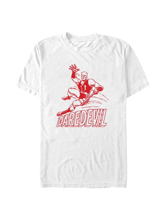 Mens Marvel: Daredevil Red Old School Sketch T Shirt