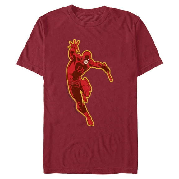 Mens Marvel: Daredevil Yellow Outline Hero T Shirt