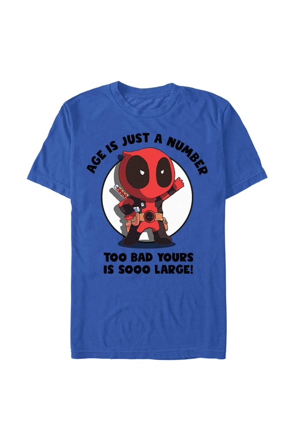 Mens Marvel: Deadpool Age Is A Number T Shirt