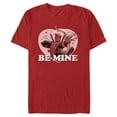 thumbnail image 1 of Mens Marvel: Deadpool Be Mine Cupid Heart Badge T Shirt, 1 of 5