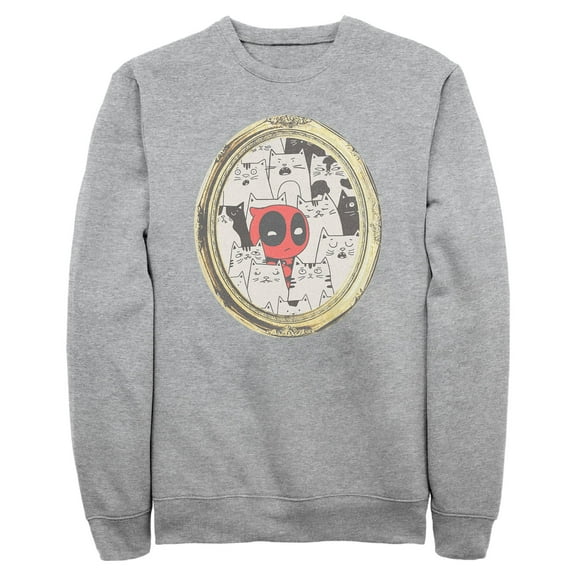 Mens Marvel Deadpool Cats Animated Frame Sweatshirt