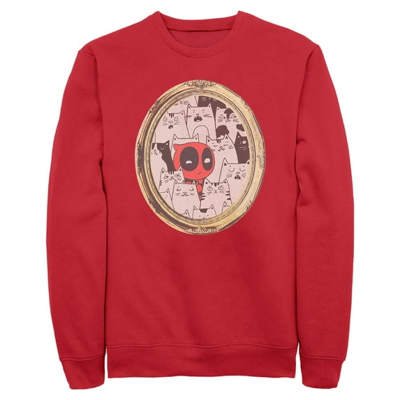 Mens Marvel Deadpool Cats Animated Frame Sweatshirt