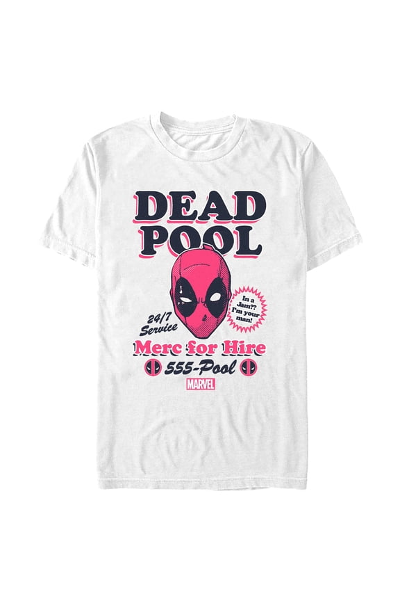 Mens Marvel: Deadpool Merc For Hire T Shirt