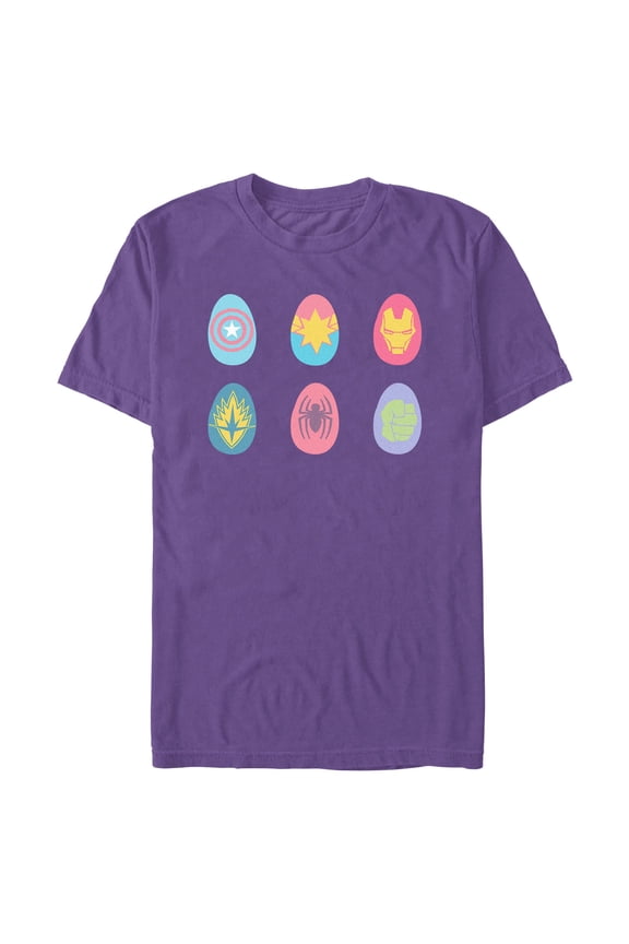 Mens Marvel Easter Eggs Classic Heroes T Shirt