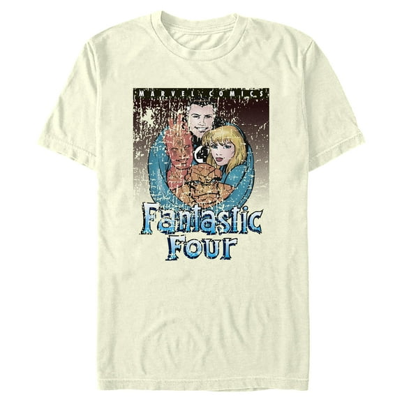 Mens Marvel: Fantastic Four Distressed Comic Squad T Shirt