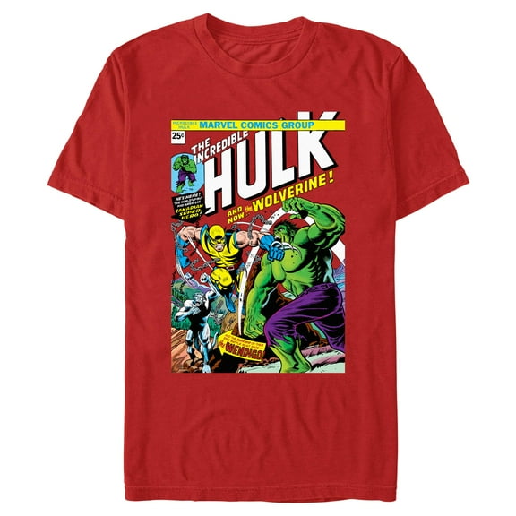 Mens Marvel Hulk vs Wolverine T Shirt