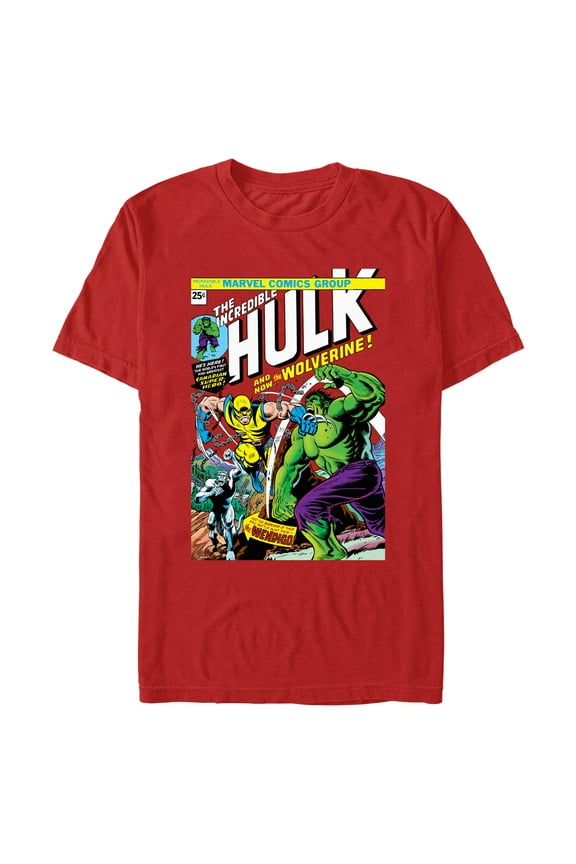 Mens Marvel Hulk vs Wolverine T Shirt