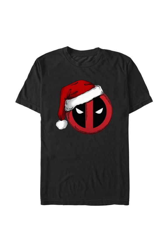 Mens Marvel Merch With A Santa Hat Icon T Shirt