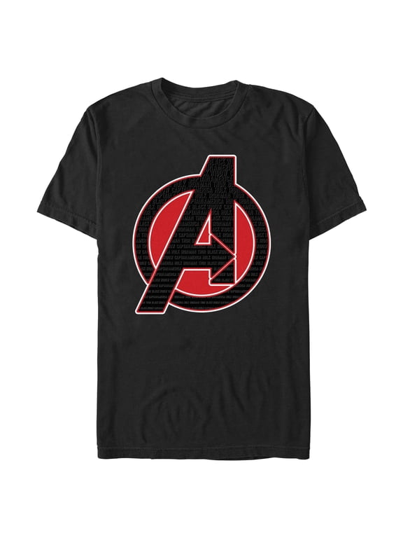 Mens Marvel Name Repeat Logo T Shirt