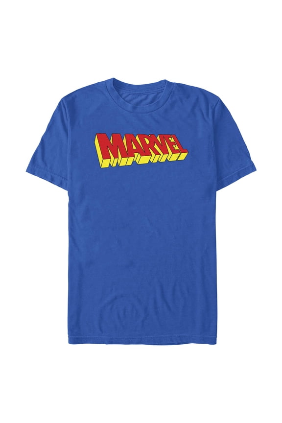 Mens Marvel Retro 3D Logo T Shirt