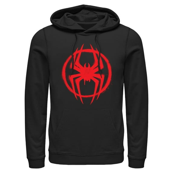 Mens Marvel: Spider-Man: Across the Spider-Verse Graffiti Red Logo Lightweight Hoodie