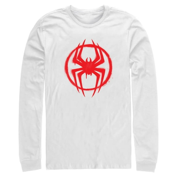 Mens Marvel: Spider-Man: Across the Spider-Verse Graffiti Red Logo Long Sleeve Shirt