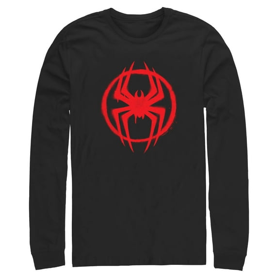 Mens Marvel: Spider-Man: Across the Spider-Verse Graffiti Red Logo Long Sleeve Shirt